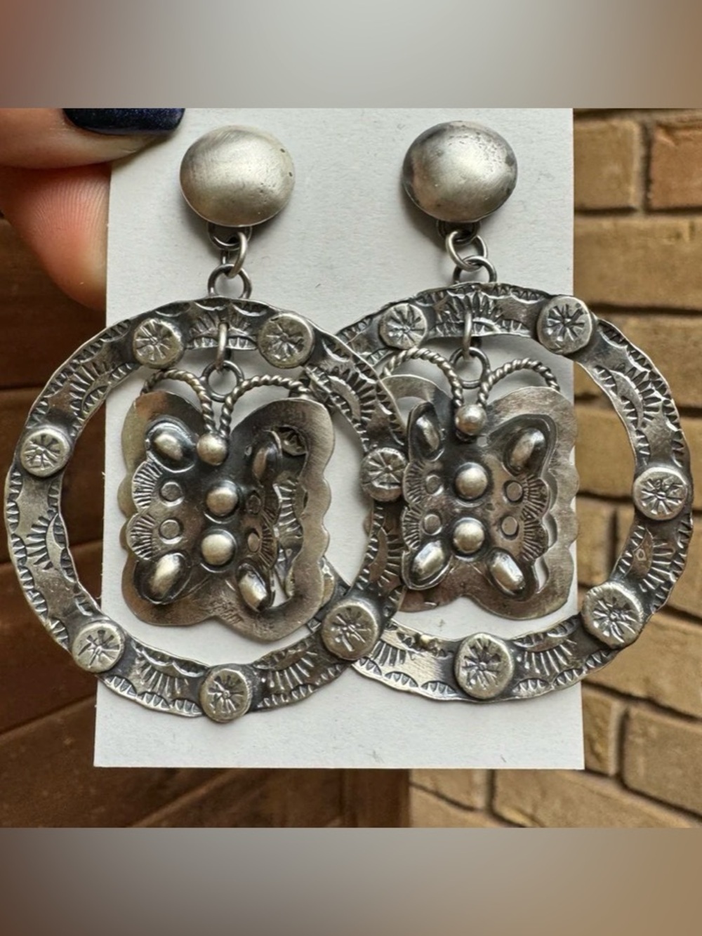 Navajo Sterling Butterfly Earrings